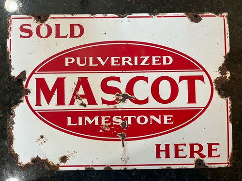 Vtg porcelain mascot limestone - vtg,